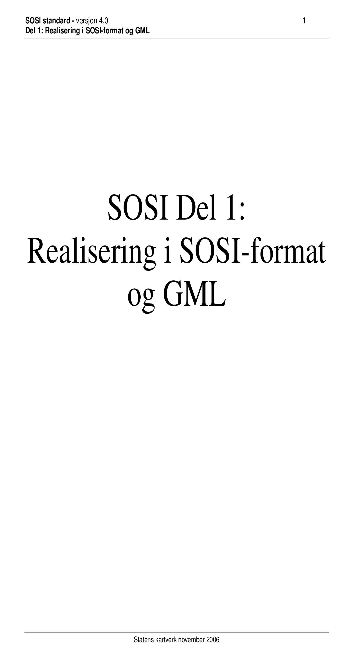 Realisering i SOSI-format og GML